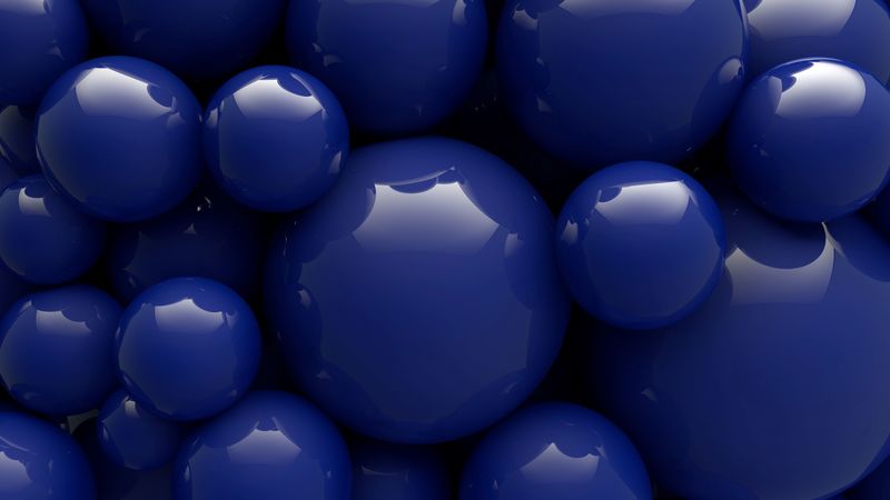 balls, blue, smooth, shape, 4k