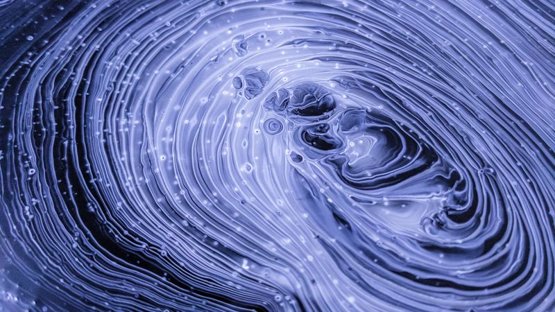 abstraction, stains, blue, liquid, 4k