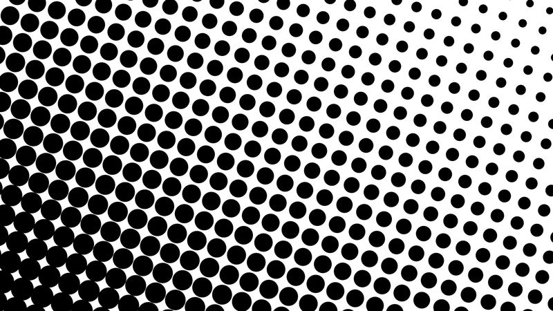 circles, many, increase, bw, 4k
