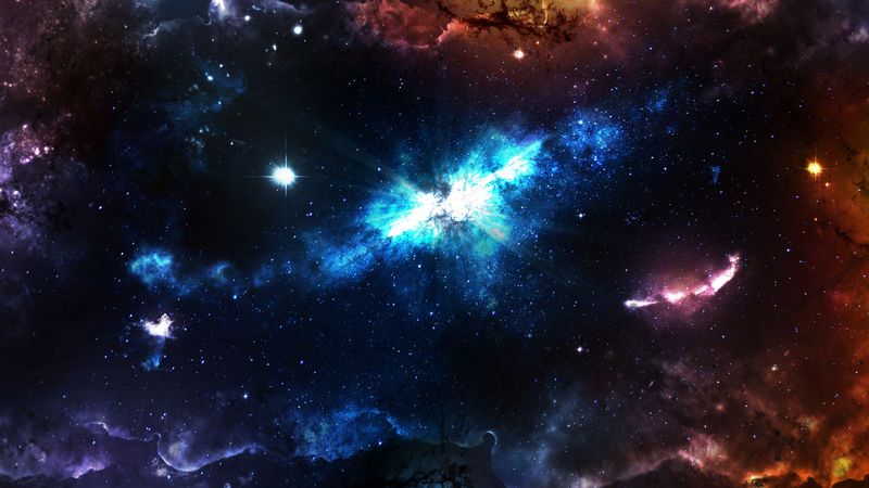 space, glow, universe, 4k