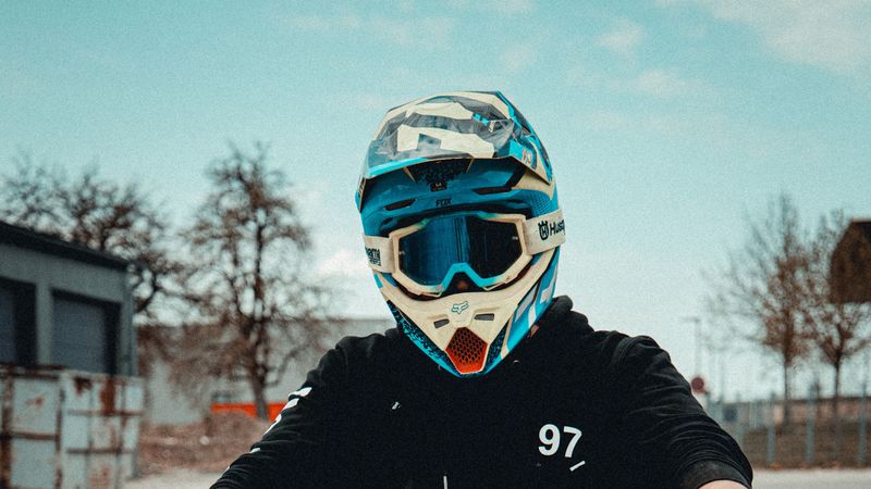 motorcycle, motorcyclist, helmet, glasses, 4k