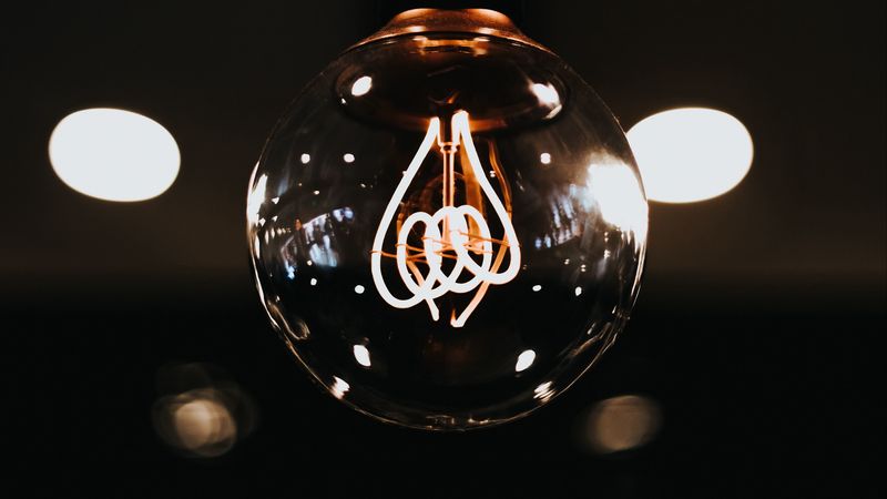 lamp, spiral, light, dark background, 4k