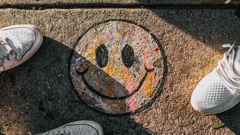 smile, feet, art, shadow, 4k