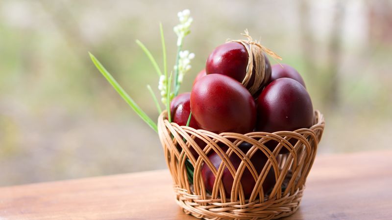 eggs, easter, basket, painted, 4k