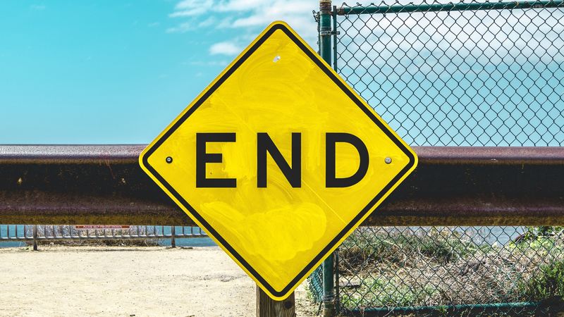 end, inscription, sign, 4k