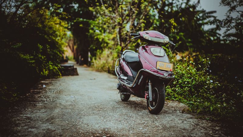 scooter, moto, moped, front view, 4k