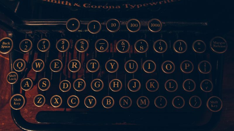 typewriter, letters, numbers, 4k