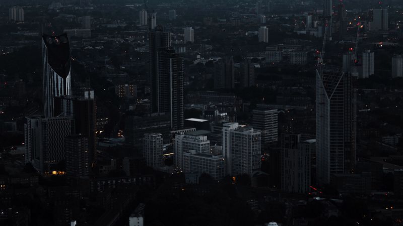 london, united kingdom, night city, skyscrapers, 4k