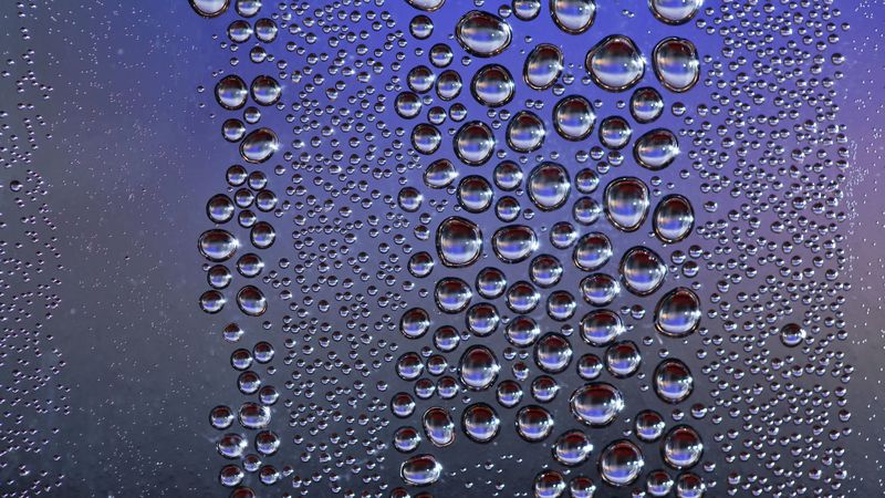 drops, close-up, surface, moisture, 4k