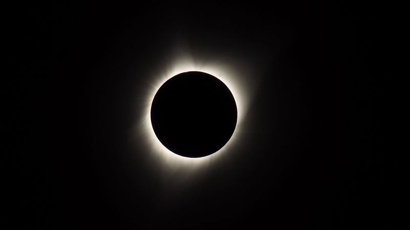 eclipse, moon, light, space, 4k