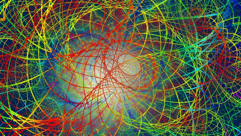 lines, chaos, plexus, multicolored, 4k