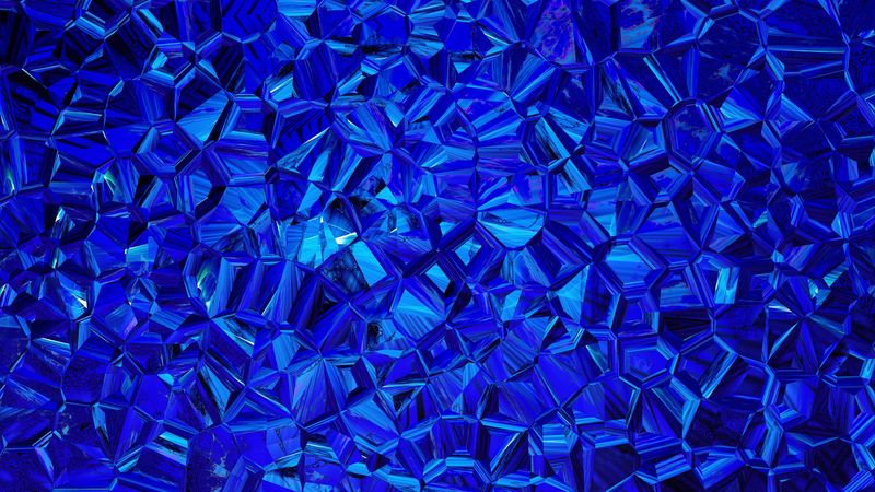 polygons, triangles, blue, prismatic, 4k