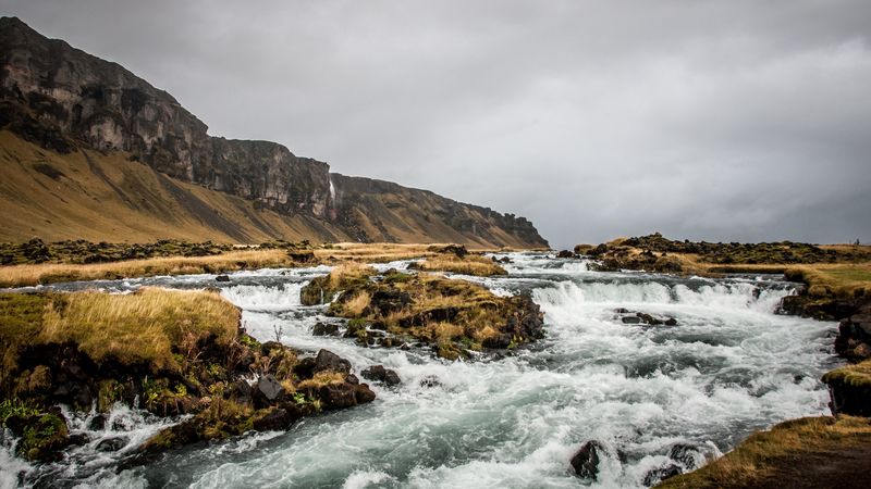 river, rocks, course, 4k