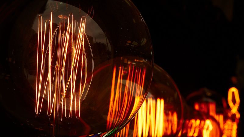 lamp, light, electricity, 4k