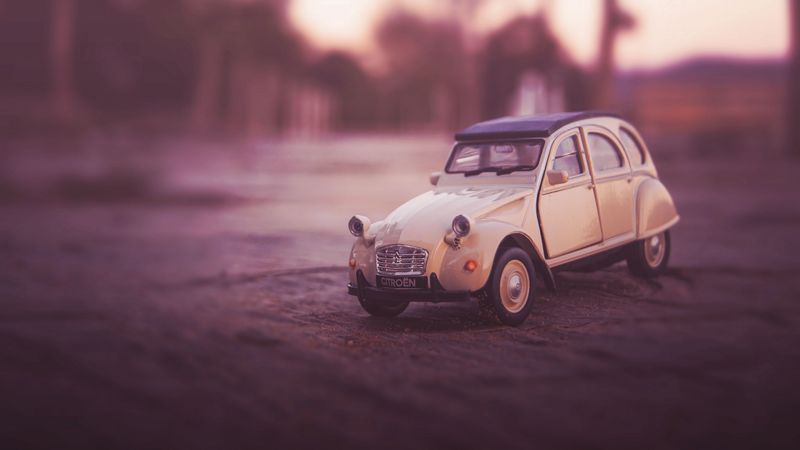 car, toy, retro, side view, 4k