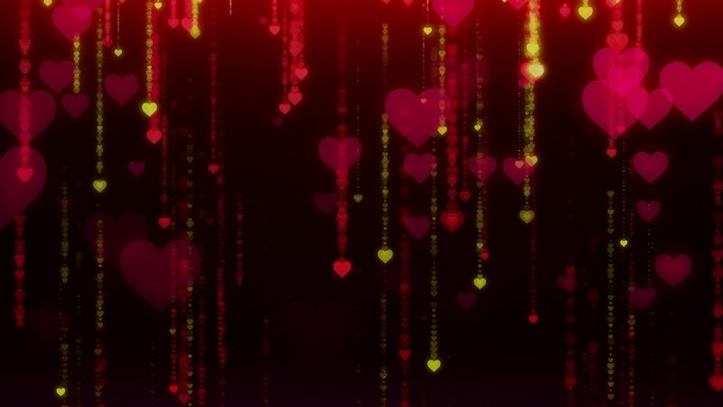 heart, glare, dark background, 4k