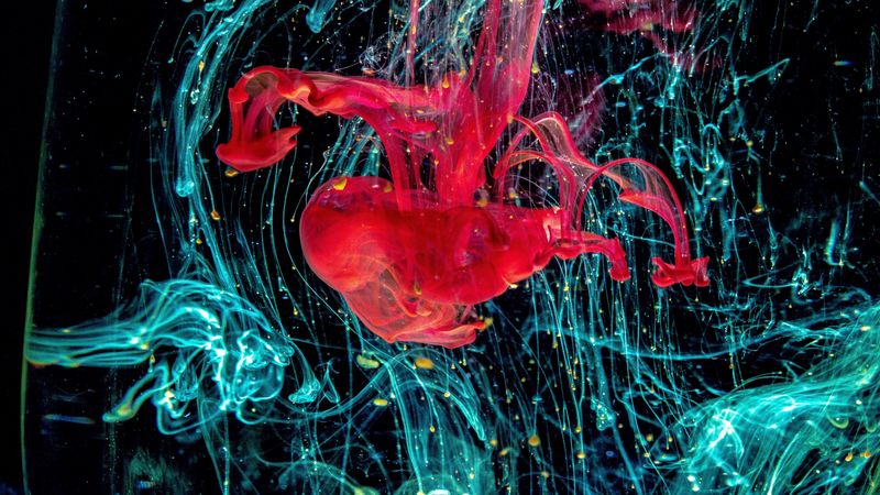 paint, lines, stains, 4k
