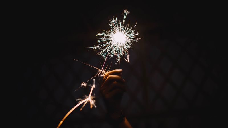 bengali fire, sparks, holiday, hand, 4k