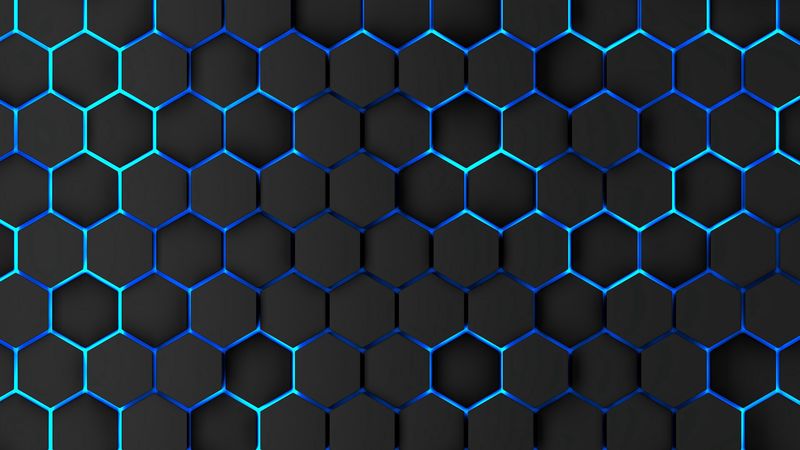 honeycomb, volume, iron, 4k