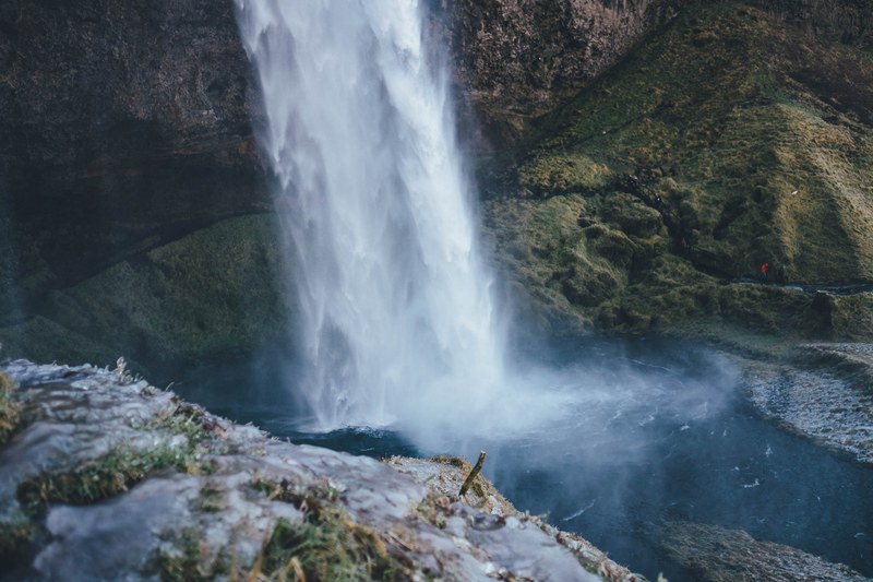 waterfall rock cascade and splash 4k