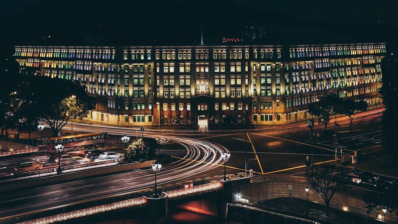 singapore, building, night city, 4k