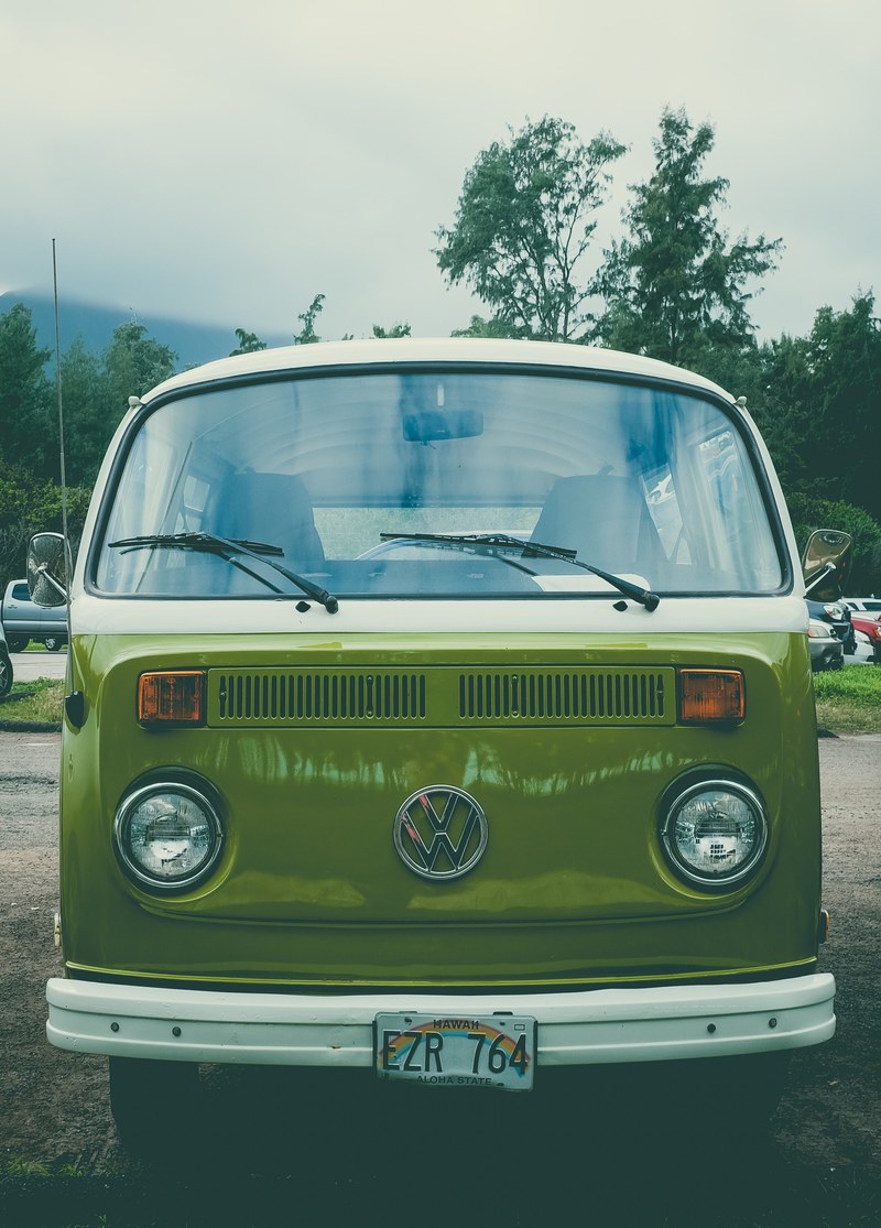 hippy van 60 and vintage hd, 4k