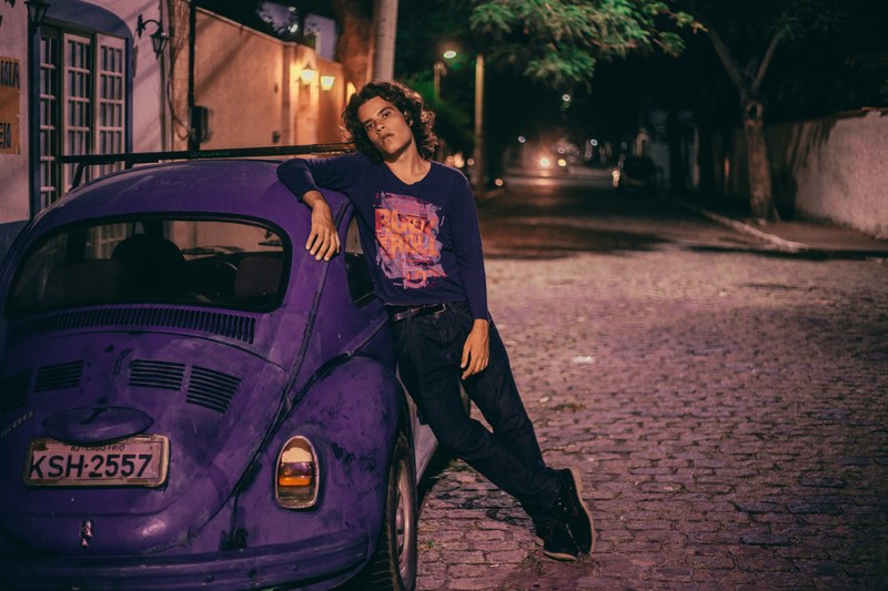 photoshoot night car and street 4k