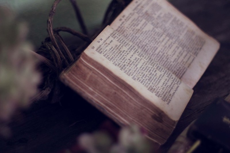an open old and wrinkled bible with binding in saint margrethen, open old bible with binding_ 4k