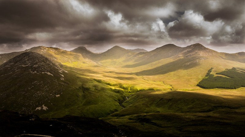 mountain landscape cloud and hill 4k