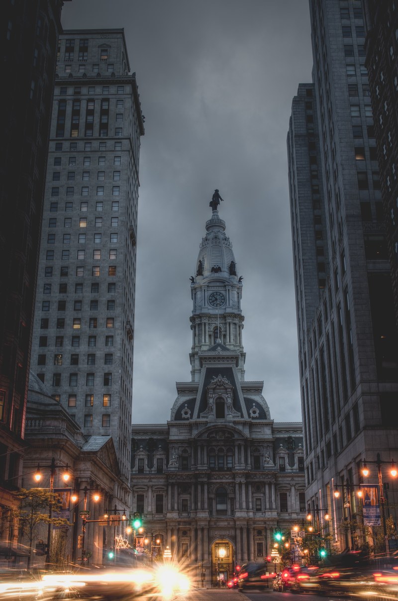 city hall septa station in philadelphia at night, city hall station bsl 4k