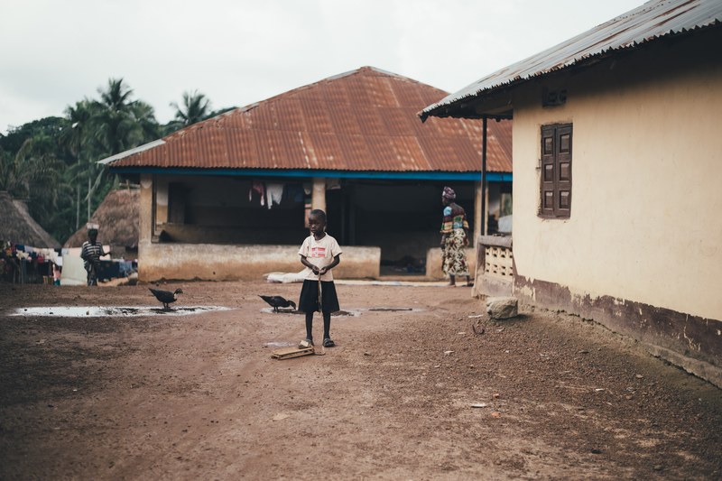 child in village sierra leone 4k