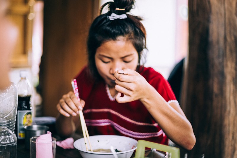woman lady female and eating 4k