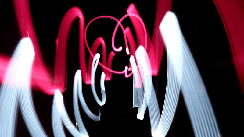lightpainting, lines, light, 4k