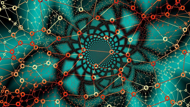 network, lines, shapes, patterns, 4k