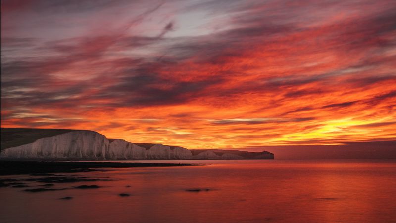 dawn, uplands, skyline, sky, 4k