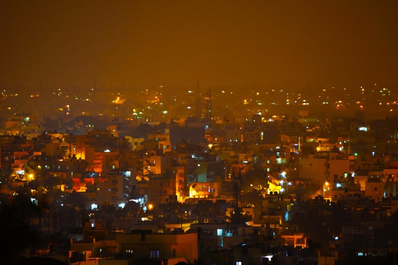 night shoot at banglore night view 4k