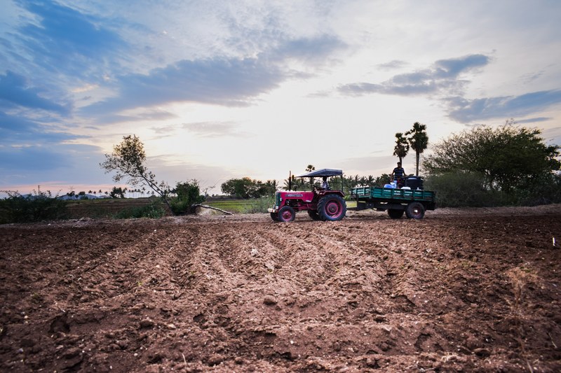 nature farming tractor and agriculture 4k