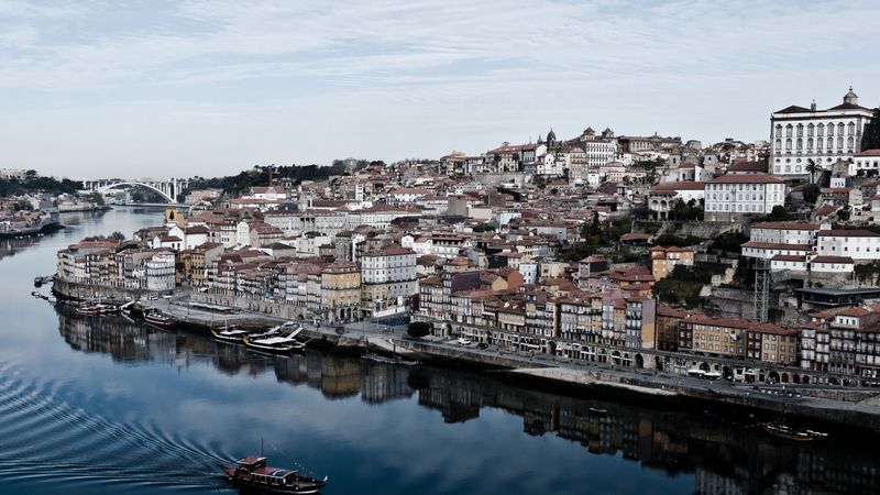 portugal, port, shore, buildings, 4k