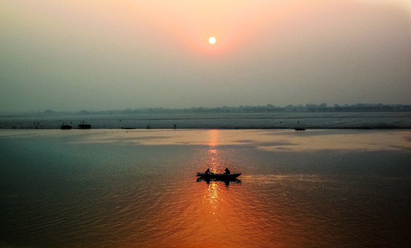 ghat landscape river and varanasi 4k