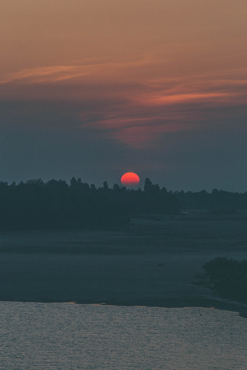 lake boat river and sunset hd, 4k