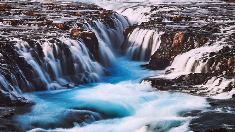 waterfall, river, stream, water, 4k