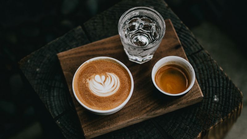 coffee, water, cups, drinks, 4k