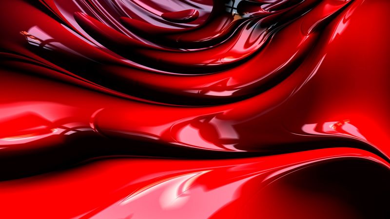 fractal, structure, surface, shape, red, 4k