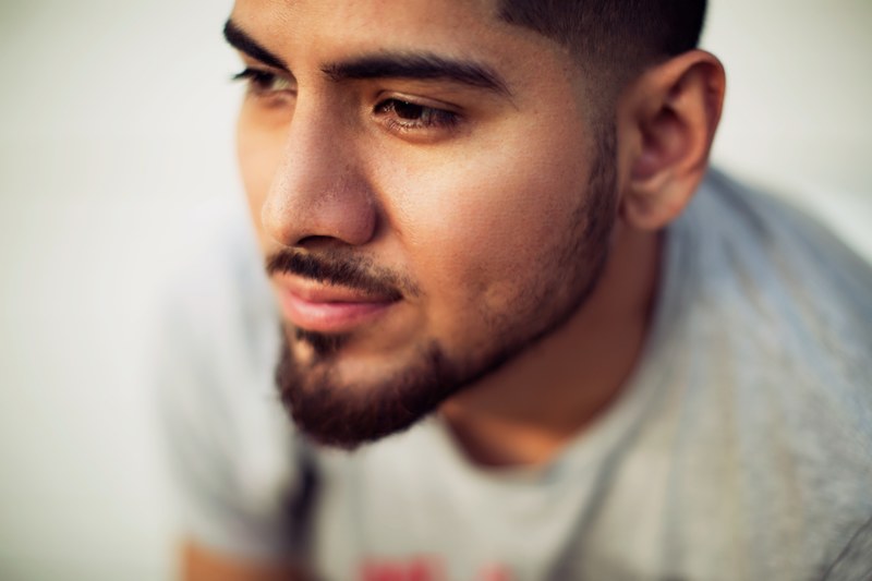 man portrait zoom and closeup 4k