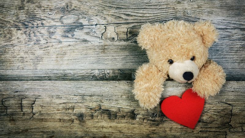 teddy bear, heart, valentines day, love, 4k