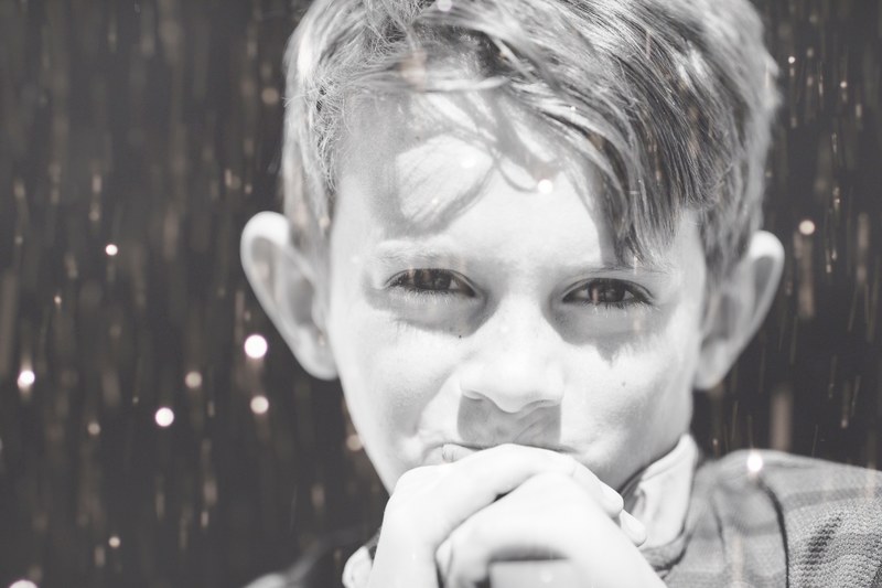 grade school school thinking and rain 4k
