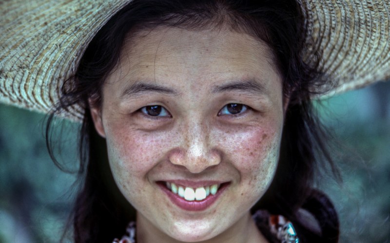 hat smile close up and closeup 4k