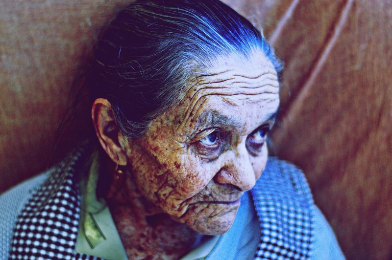 woman elderly person and face 4k
