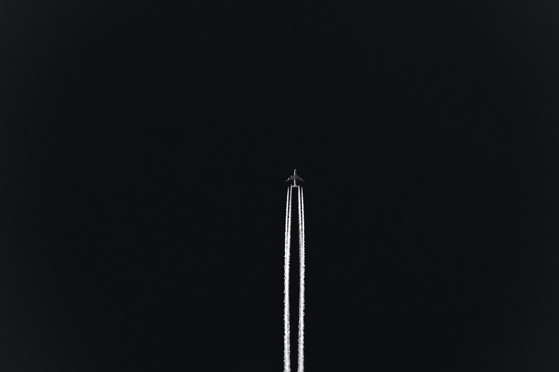 plane airplane aircraft and night 4k