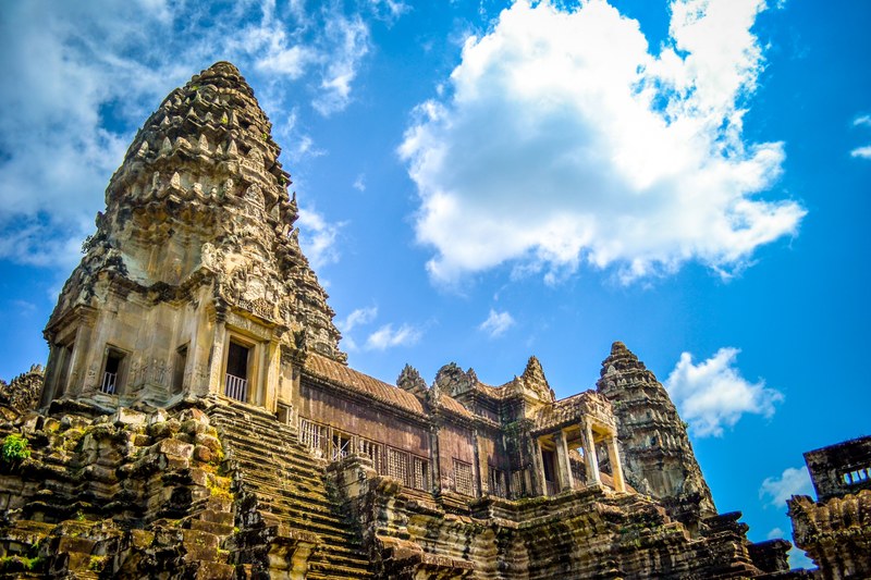 temple monument angkor wat and cambodia 4k